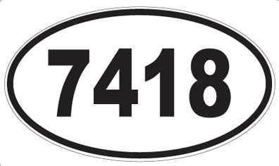 7418 - Oval Sticker