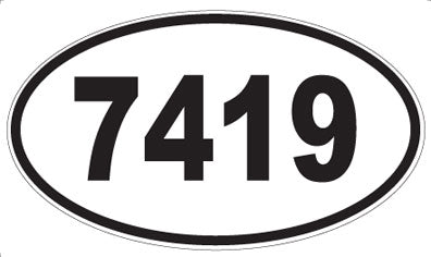 7419 - Oval Sticker