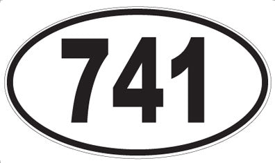 741 - Oval Sticker