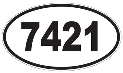 7421 - Oval Sticker