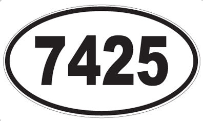 7425 - Oval Sticker