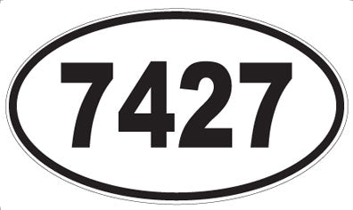 7427 - Oval Sticker