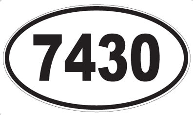 7430 - Oval Sticker