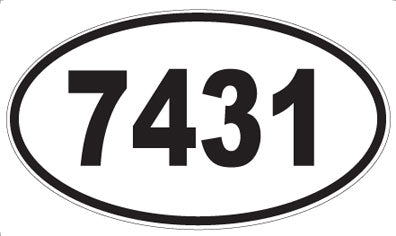 7431 - Oval Sticker