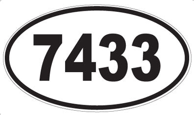 7433 - Oval Sticker
