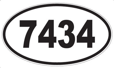 7434 - Oval Sticker