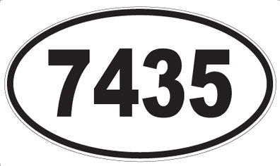 7435 - Oval Sticker
