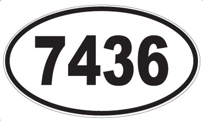 7436 - Oval Sticker