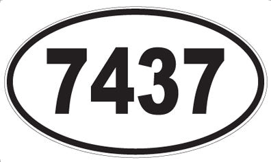 7437 - Oval Sticker