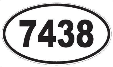 7438 - Oval Sticker