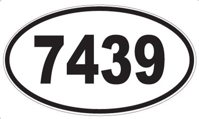 7439 - Oval Sticker