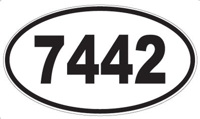 7442 - Oval Sticker
