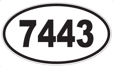 7443 - Oval Sticker