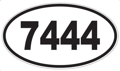 7444 - Oval Sticker