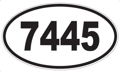 7445 - Oval Sticker