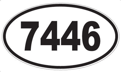 7446 - Oval Sticker