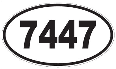 7447 - Oval Sticker