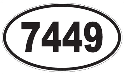 7449 - Oval Sticker