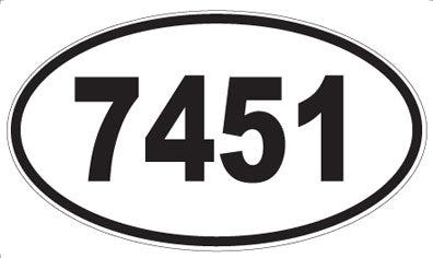 7451 - Oval Sticker
