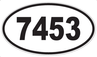 7453 - Oval Sticker