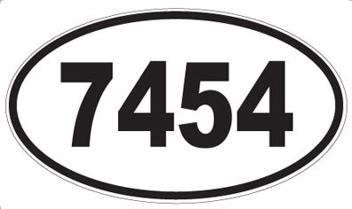 7454 - Oval Sticker