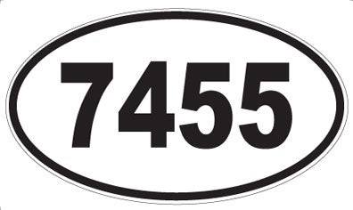 7455 - Oval Sticker