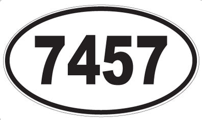 7457 - Oval Sticker