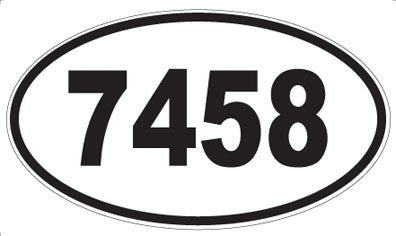 7458 - Oval Sticker