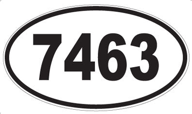 7463 - Oval Sticker