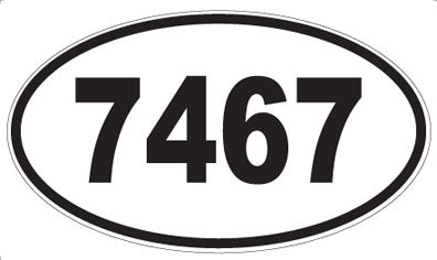 7467 - Oval Sticker