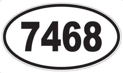 7468 - Oval Sticker