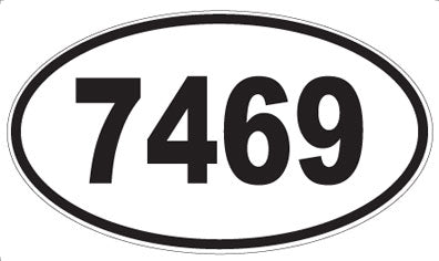 7469 - Oval Sticker