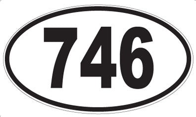 746 - Oval Sticker
