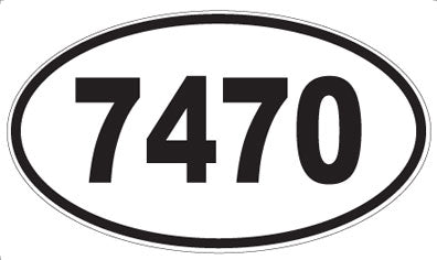 7470 - Oval Sticker