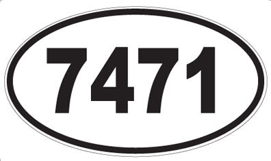 7471 - Oval Sticker