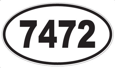 7472 - Oval Sticker