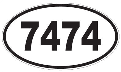7474 - Oval Sticker