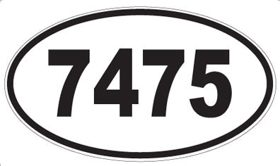 7475 - Oval Sticker