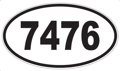 7476 - Oval Sticker