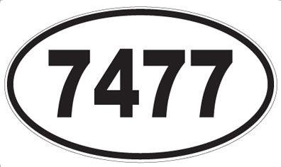 7477 - Oval Sticker