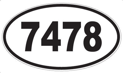 7478 - Oval Sticker