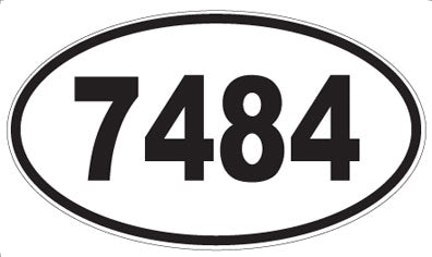 7484 - Oval Sticker