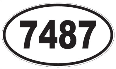 7487 - Oval Sticker