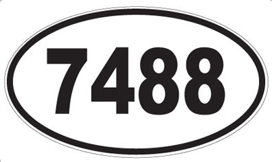 7488 - Oval Sticker