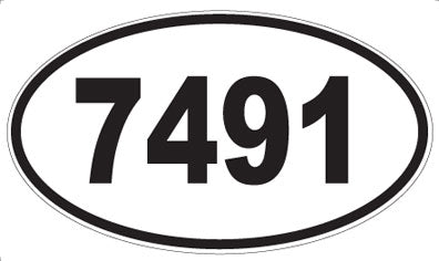 7491 - Oval Sticker
