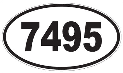 7495 - Oval Sticker