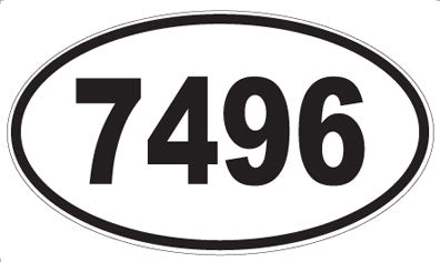 7496 - Oval Sticker
