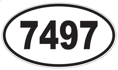 7497 - Oval Sticker
