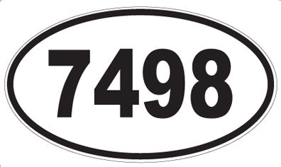 7498 - Oval Sticker