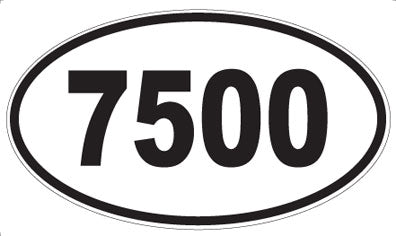 7500 - Oval Sticker